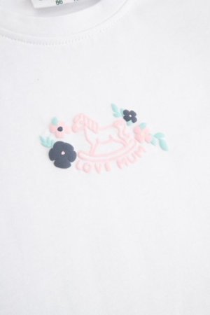 COCCODRILLO lühikeste varrukatega t-särk, valged, suurus 