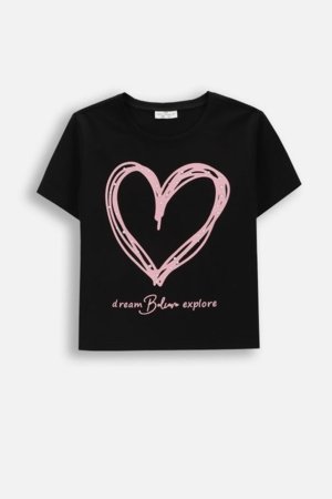 COCCODRILLO lühikeste varrukatega t-särk, mustad, cm 