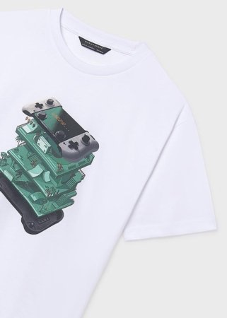 MAYORAL lühikeste varrukatega t-särk, white, 6.033-19, 157  cm 