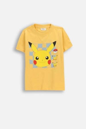 COCCODRILLO lühikeste varrukatega särk LICENCE BOY, kollane, WC5143204LBD-004-122, 122 cm 