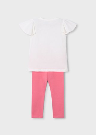 MAYORAL lühikeste varrukatega t-särk + retuusid, camellia, 3.724-87, 140 cm 