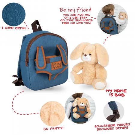 PERLETTI Mini seljakott plüüsist jänku Bobiga, 13035 13035