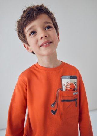 MAYORAL pikkade varrukatega t-särk, orange, 4.078-88, 10 cm 