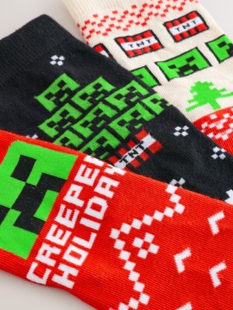 NEXT MINECRAFT sokid, 3 tk., W33710, cm 