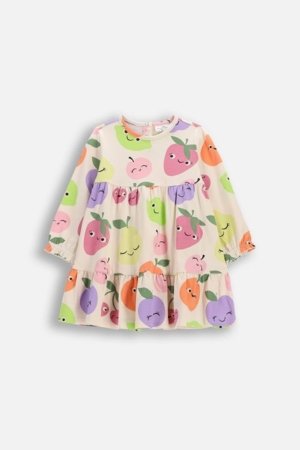 COCCODRILLO pikkade varrukatega kleit, beež, WC6129101HGN-022-080, 80 suurus 