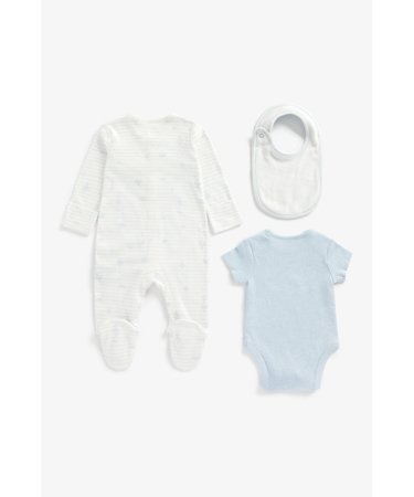 MOTHERCARE pükskostüüm + lühikeste varrukatega bodi + pudipõll, ZA246 547027