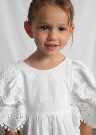 MAYORAL kleit, white, 3.923-81, 140 cm 