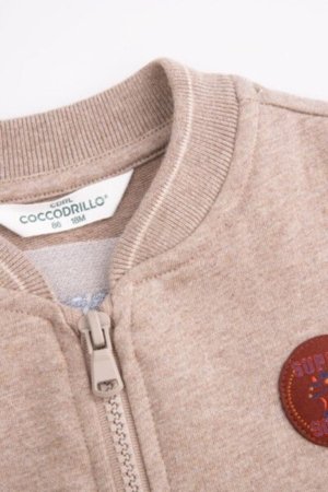 COCCODRILLO sweatshirt BETWEEN FRIENDS BOY NEWBORN, beige, ZC4132201BBN-002-086, 86 cm 