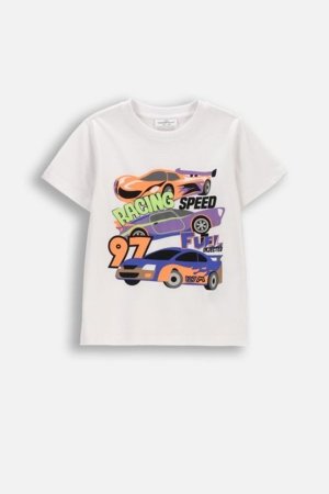 COCCODRILLO lühikeste varrukatega t-särk, valged, WC6143204HBK-001-092, 92 suurus 