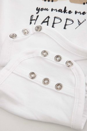 COCCODRILLO pikkade varrukatega bodi, valge, suurus 