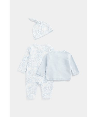 MOTHERCARE pükskostüüm, kardigan + beebimüts, EB644 