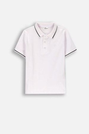 COCCODRILLO lühikeste varrukatega polo särk, valged, WC6143603EJB-001-128, 128 suurus 