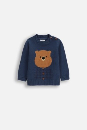 COCCODRILLO kampsun FOREST FRIENDS BOY NEWBORN, sinine, ZC5172101FBN-015-086, 86 cm 