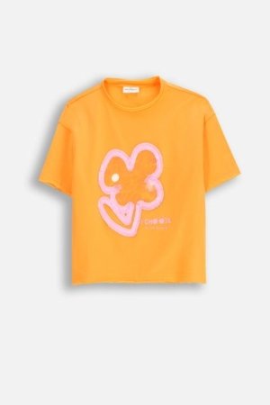 COCCODRILLO lühikeste varrukatega särk MAXITROPIC GIRL KIDS, oranž, WC5143204MGK-006-122, 122 cm 