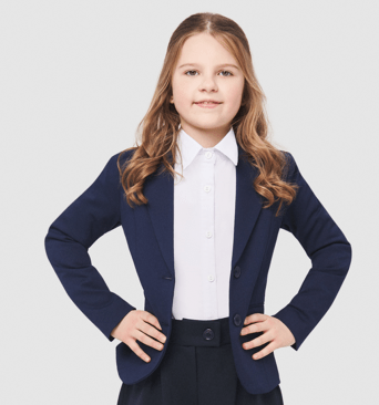 MAMAJUM kootud pintsak tüdrukule 10-000019, sinine, 158/164 cm 10-000019