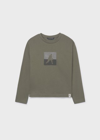 MAYORAL pikkade varrukatega t-särk, olive, 7.005-25, 16 cm 