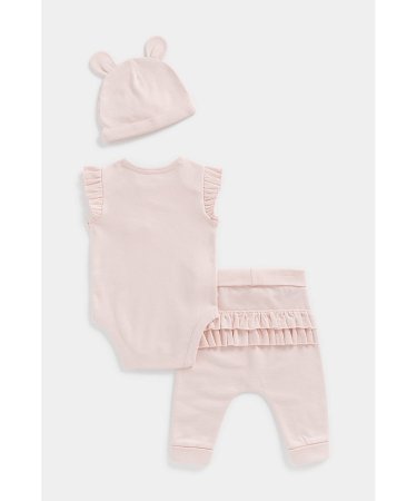 MOTHERCARE pikkade varrukatega bodi, püksid + beebimüts, EB413 