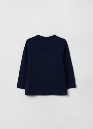 OVS BOY9-36M T-SHIRT L/S 2H 9-12 BLUE 001898051 