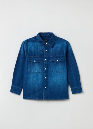 OVS BOY3-10Y SHIRTS L/S 2M 3-4 BLUE 001912966 