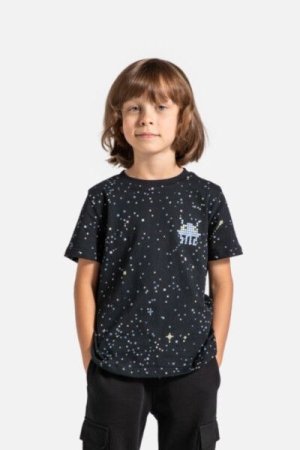 COCCODRILLO t-shirt WORLD OF PIXEL BOY KIDS, mustad, ZC4143201WBK-021-122, 122 cm 