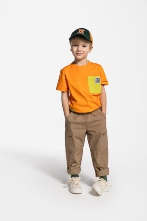 COCCODRILLO lühikeste varrukatega särk GAMER BOY KIDS, oranž, WC5143203GBK-006-122, 122 cm 