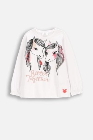 COCCODRILLO pikkade varrukatega särk NOSTALGIC MEADOW GIRL KIDS, valge, WC5143101NGK-001-122, 122 cm 
