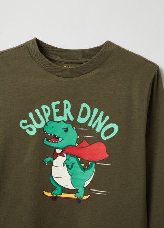 OVS BOY3-10Y T-SHIRT L/S 2M 9-10 BROWN 001821431 001821431
