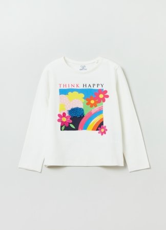 OVS GIRL3-10Y T-SHIRTS L/S 2M 9-10 WHITE 001896128 