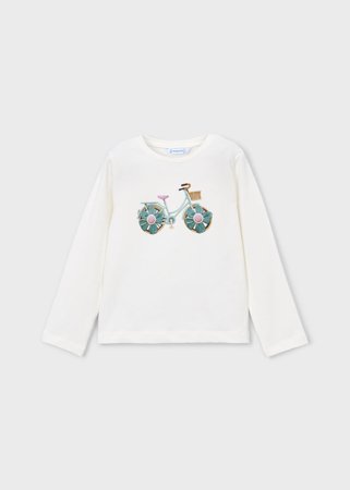 MAYORAL pikkade varrukatega t-särk, natural, 3.019-12, 98  cm 