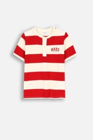 COCCODRILLO long sleeved t-shirt ACADEMY BOY JUNIOR, punased, ZC4143201ABJ-009-152, 152 cm 