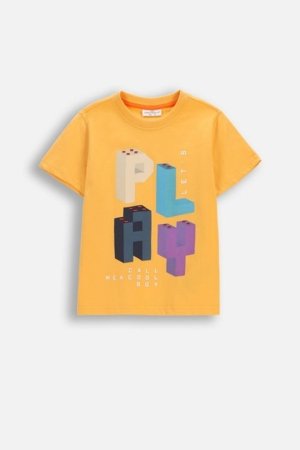 COCCODRILLO lühikeste varrukatega t-särk, oranžid, WC6143203MBK-006-122, 122 cm 