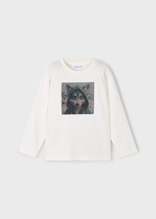 MAYORAL pikkade varrukatega t-särk, cream, 4.081-74 