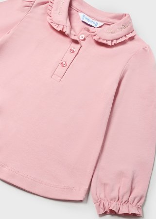 MAYORAL pikkade varrukatega polo särk 4J, roosa, 104-11 