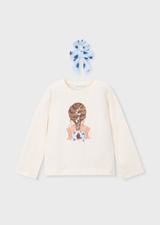 MAYORAL pikkade varrukatega t-särk, sky bone, 3.020-17, 98  cm 