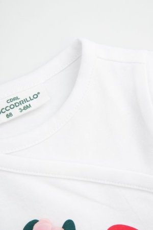 COCCODRILLO pikkade varrukatega beež särk MAXITROPIC GIRL NEWBORN, valge, WC5112601MGN-001-074, 74 cm 