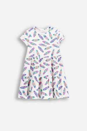 COCCODRILLO lühikeste varrukatega kleit, valge, WC6129202VGB-022-146, 146 suurus 