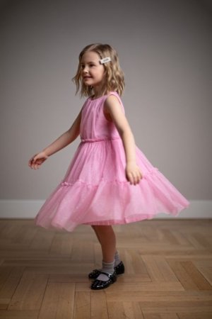 COCCODRILLO varrukateta kleit, roosa, WC6128304EJG-007-134, 134 suurus 