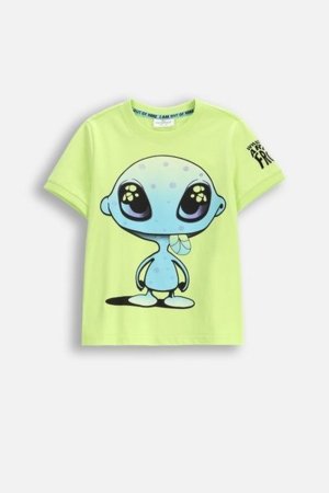 COCCODRILLO lühikeste varrukatega särk COSMIC RAVE BOY KIDS, roheline, WC5143203CBK-030-122, 122 cm 