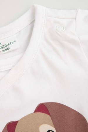 COCCODRILLO pikkade varrukatega bodi, valge, suurus 