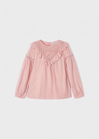 MAYORAL pikkade varrukatega pluus 6B, roosa, 134 cm, 4191-22 4191-22 3