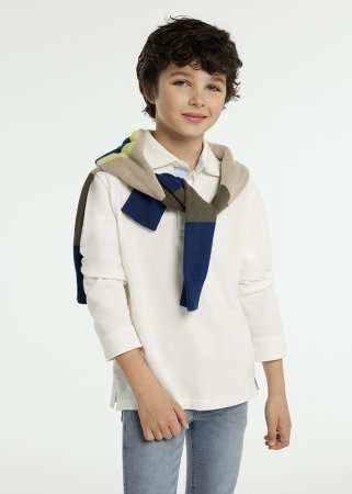 MAYORAL pikkade varrukatega polo särk 7C, kreemi värv, 7.104-39, 167 cm 