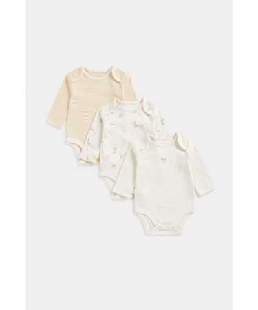 MOTHERCARE pikkade varrukatega bodi, 3tk., FE132  