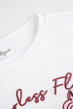 COCCODRILLO pikkade varrukatega t-särk, valged, WC6143102GGK-001-092, 92 suurus 