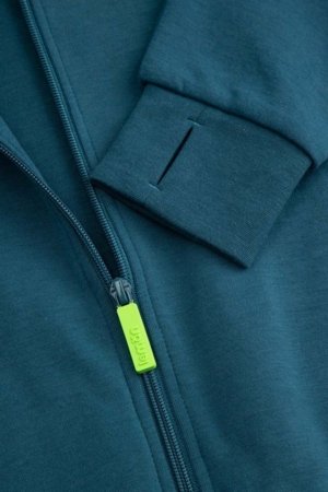 COCCODRILLO hooded pullover with zipper, green, size 