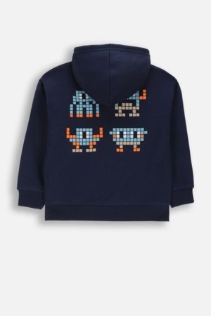 COCCODRILLO kapuutsiga tõmblukuga pusa, tumesinine, cm 