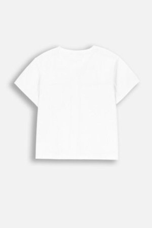 COCCODRILLO t-shirt CARTOONS GIRL JUNIOR, valged, ZC4143202CGJ-001-164, 164 cm 