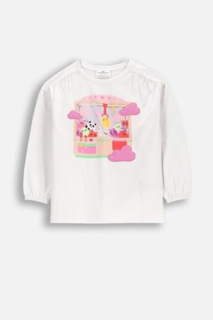 COCCODRILLO pikkade varrukatega särk REBEL GIRL KIDS, valge, WC5143102RGK-001-122, 122 cm 