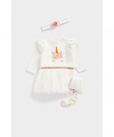 MOTHERCARE pikkade varrukatega kleit + sukapüksid + peapael, CB872 607038