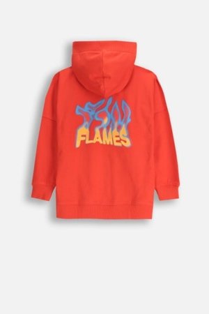 COCCODRILLO kapuutsiga kampsun DRAGONS BOY JUNIOR, punane, WC5132402DBJ-009-164, 164 cm 