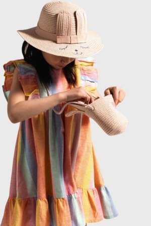 COCCODRILLO lühikeste varrukatega kleit TROPICAL STORY GIRL KIDS, värv, WC5128201TGK-022-122, 122 cm 